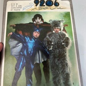 4/$50 simplicity 9206 vampire Children's Costume Pattern sew pattern 🪡